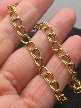 Vintage Gold over Sterling Silver Link Bracelet